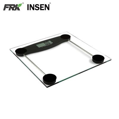 China Hot Selling High Quality Portable Bathroom Scales Amazon Tempered Glass Transparent Personal Precision Body Bathroom Scales for sale