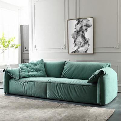 China Luxury Sofa Living Room Furniture (Size) Style Adjustable European Popular Green Velvet Fabric for sale