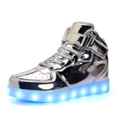 China 2021 New Trend Usb Rechargeable Battery LED Light Children's Sports Casual Shoes Fashion Casual Children's Shoes for sale