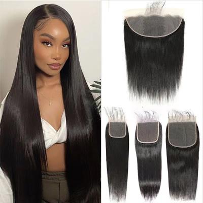 China Straight, Wavy, and Curly Hair Straight Natural Black 100% Raw Hair: Wholesale 13x4 lace headband, transparent. for sale