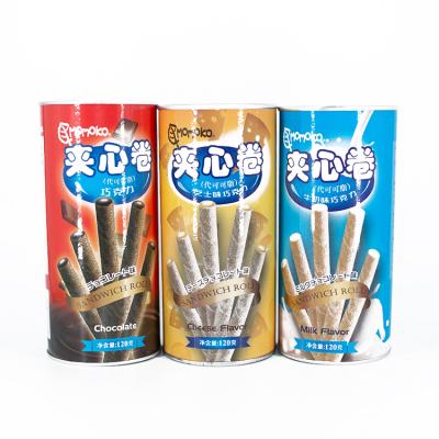 China Biodegradable Metal Lid Seal Paper Tubes For Chips And Snacks Eco - Friendly Paper Packets for sale