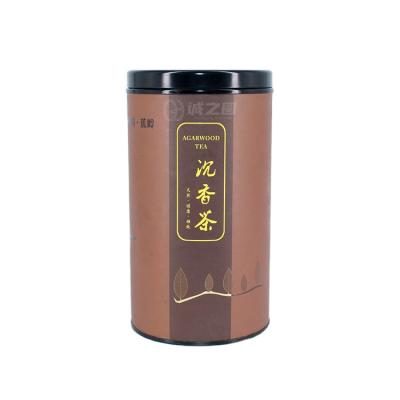 China Biodegradable Brown Kraft Paper Roll Packaging With Metal Lid For Food Tea Coffee for sale