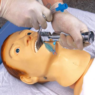 China Medical Teaching Simulators Nursing Training Manikin for NG Tube Feeding and Intubation for sale