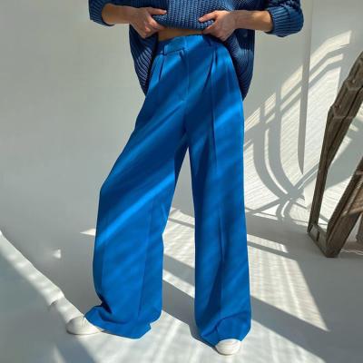 China Anti-Wrinkle Women's Sweatpants Custom Made Casual Long Waist High Waist Pants Women Suit Pants Breathable Outdoor Pants for sale