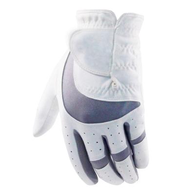 China 2022 Wholesale Custom Logo All Weather Mens Golf Gloves Premium Leather Wrapping for sale