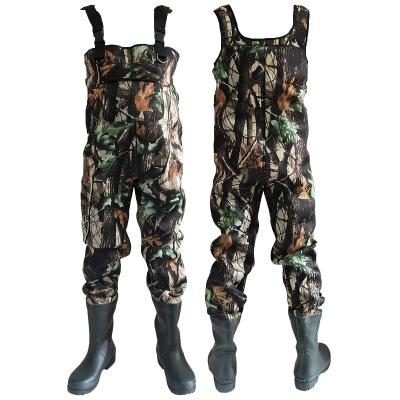 China High Quality Thickened And Warm Neoprene Chest Wader Outdoor Hunting Breathable Fishing Pants With Boots for sale