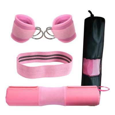 China 2022 durable new fitness exercise squatting posture and hip thrust neck shoulder barbell protection set bag for sale