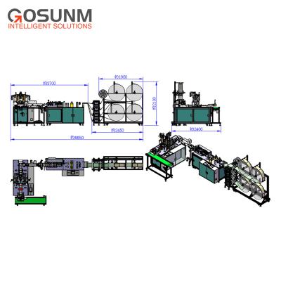 China energy & High Speed ​​Mining Gosunm 1 in 1 Flat Face Mask Making Machine for Large Capacity Demand for sale