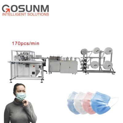 China Disposable Face Mask Making Machine Max Speed ​​170 Pcs Min Mask Machine Automatic Face Mask Making Printing Machine for sale