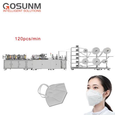 China Production Of Medical Grade Masks Gosunm FFP3 Ear Loop Kn95 Medical Surgical Mask Making Machine for sale