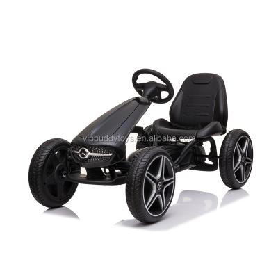 China Ride On Toy New Licensed Mercedes Benz Go Kart Ride On Mini Toy Car Cart Kids Pedal To Go Kart for sale