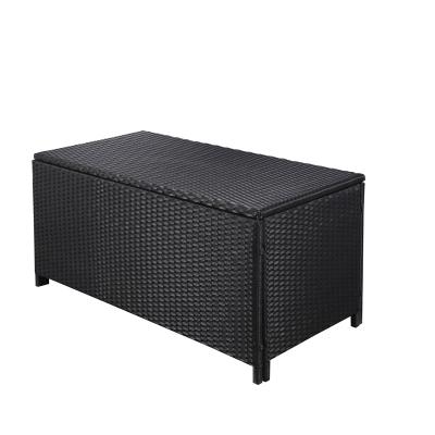 China Traditional Garden Places Waterproof Rattan Style Wicker Storage Box Deck Box for sale