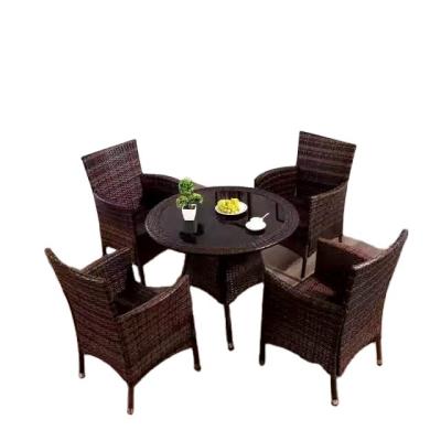 China Modern Garden Furniture Rattan Chairs Outdoor Dining Table Sets Lounge Chairs for sale