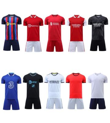 China Thailand Quality 22/23 Barqa Madrid UTD City Club Men Kids Soccer Jersey Sets With Shorts Football Kits Sets Uniforms for sale