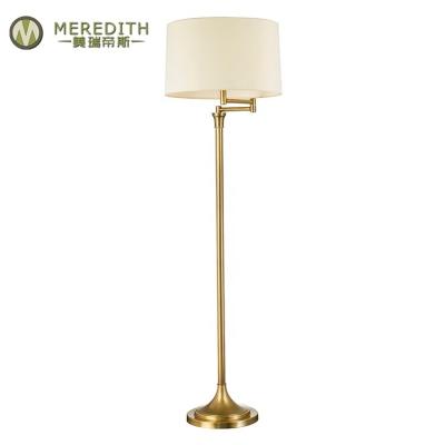 China Nordic Vintage Living Room Bedroom Modern Corner Lamp Apartment Decorative Standing Brass Floor Lamp for sale