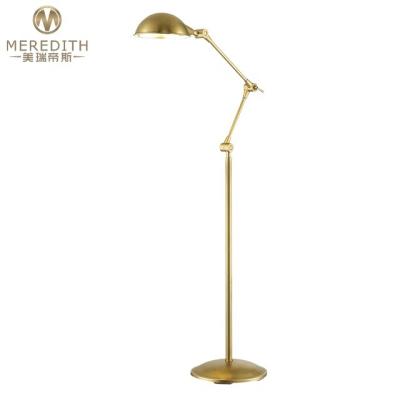 China EUROPEAN Meredith Floor Lamp with American Brass Rocker Arm for sale