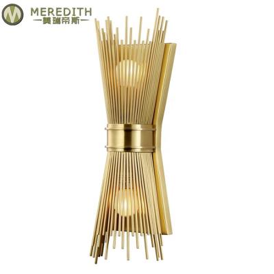 China EUROPEAN Modern Indoor Decorative Wall Lights Europe Bedroom Fancy Brass Wall Lamp for sale