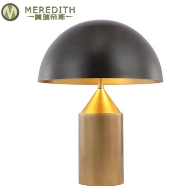 China Mushroom shape luxury pure copper desk lamp Nordic modern living room table lamp study bedroom lamp for sale