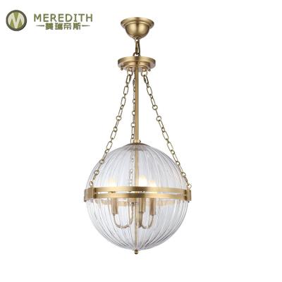 China Gold Modern Nordic Indoor Luxury Brass Chandelier Bedroom Living Room Classic Pendant Light for sale