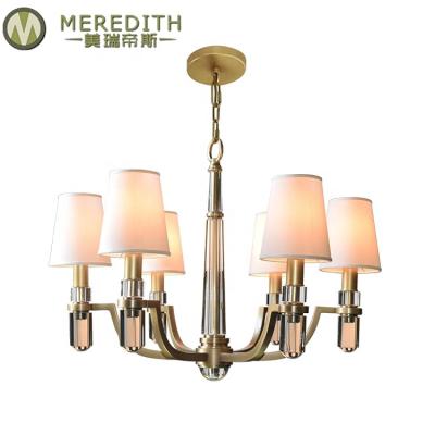 China EUROPEAN Nordic Fancy Luxury Crystal Vintage Living Room Decoration Brass Chandelier Ceiling Chandeliers for sale