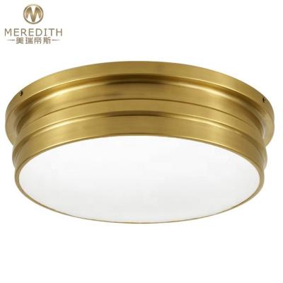 China Meredith Modern Design Wall Light Modern Round Indoor Living Room Decoration Brass Ceiling Lamp for sale