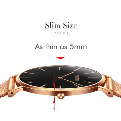 China 2022 Hot Selling Water Resistant Quartz Fashion Men's Business Waterproof Simple Watch Men's Stainless Steel Mesh Strap Couples Watch for sale