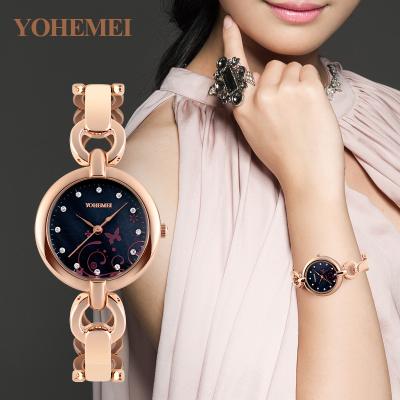 China Luxury Water Resistant Ladies Quartz Watch Temperament Strap Girls Watch Stainless Steel Waterproof Women's Watch Custom for sale