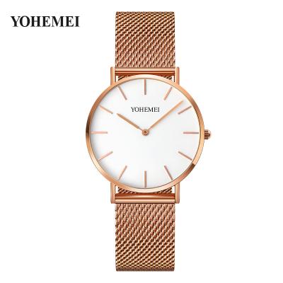 China Simple Water Resistant Classic Ladies Quartz Watch Couples Mesh Men's and Women's Watches Waterproof Ultra-thin Lightweight Luxury Watches for sale