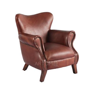 China Simple Antique Leather Tufted Living Room Chairs Guangdong, China Living Room Chair for sale