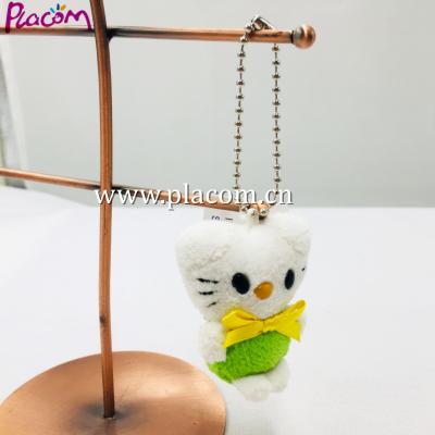 China Custom Small Eco-Friendly Hello Kitty Plush Key Chain Plush Cat Bag Pendant for sale