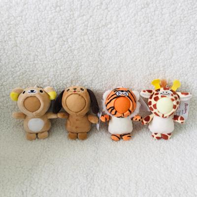 China Cute Animal Veil Bear Plush Doll Key Chain For Lovely Baby Stuffed Octopus The Face Of Cute Doll Rabbit Keychain Toy For Promotion for sale