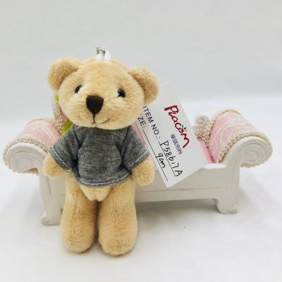 China Travel Gift Bestsellers Plush Toy Common Bear Keychains With T-shirt Printing Embroidery T-shirt for sale