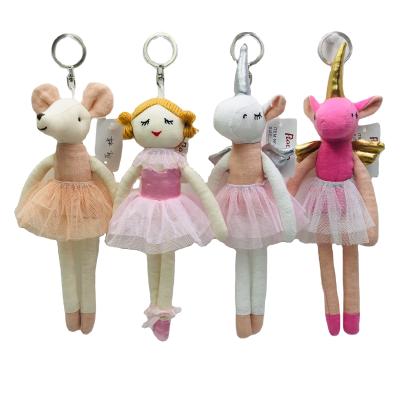 China Hot Selling Wedding Home Decoration Cute Super Soft Cotton Fabric Plush Animal Toys Stuffed Keychains For Baby Gift for sale