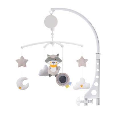 China High Quality Custom Baby Gift Lovely Soft Infant Crib Hanging Fox Animal Toys Rotating Plush Musical Mobile for sale