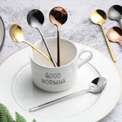 China Viable Metal Coffee Tea Spork Flatware Dessert Salad Coffee Accessories Stainless Steel Spoons for sale