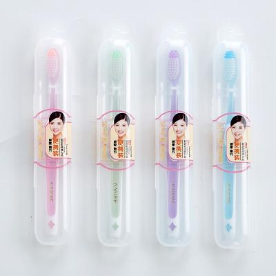 China No.732 Casual extra soft toothbrush Soft-stiffened ultra crystal translucent velor elastic yarnToothbrush for adult for sale