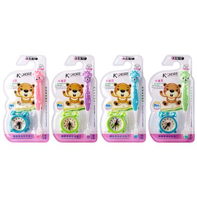 China Toothbrush with Novelty Toy Gift KSHORE 614 Pencil Sharpener with Cartoon Bear Characters Children Toothbrush for sale