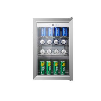 China Outdoor Fridge Cooler Milk Beverage LED Light Stainless Steel Beverage Fridge Vegetable Beverage Cooler for sale