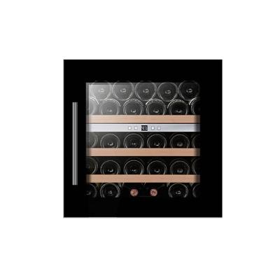 China LED Light Built In Wine Fridge 30 Bottles With All Full Glass Door Wine Cooler for sale