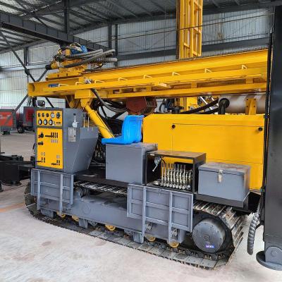 China Construction worksÂ   Pneumatic Rotary Borehole Drilling Rig Crawler Water Well Machine for sale