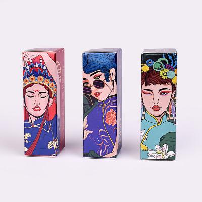 China Recycled Materials Colorful Lipsticks And Lip Gloss Boxes Packaging Glitter Packaging Box With Custom Design for sale