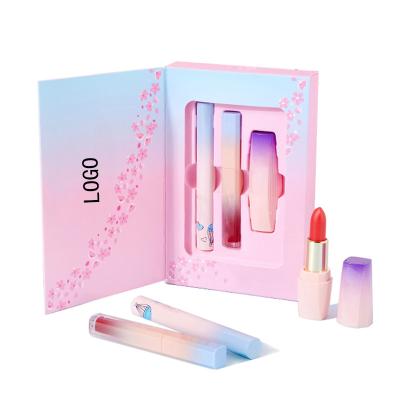 China Recycled Materials Custom Design Luxury Lipstick Lip Gloss Boxes Packaging Cosmetics Drawer Box Paper Packaging for sale