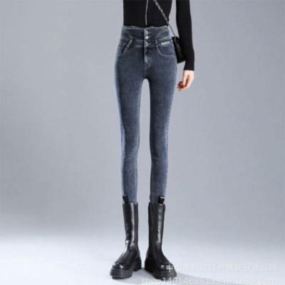 China Slim 2020 Women Street Spring Summer Autumn Wind High Waist Skinny Straight Jeans Pants For Women for sale