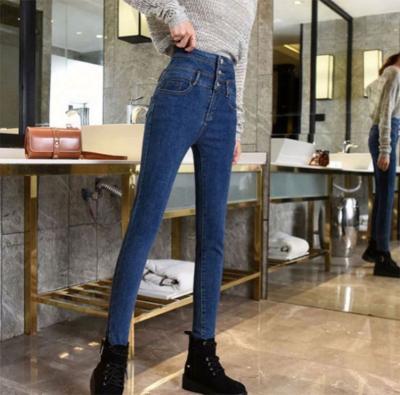 China Bargain Price Woman Skinni Lattice Casual Style Jeans Breathable Skinny Women Stretch for sale