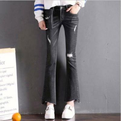 China Breathable factory sale ripped jeans for women plus size women jeans with high quality for sale