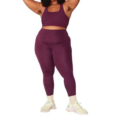 China 2020 breathable plus size hot selling plus size yoga high fat yoga set active wear for women for sale