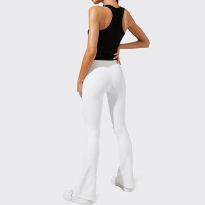 China Breathable High Waist Flared Full Length Legging Yoga Pants Workout Tight Clothing for sale