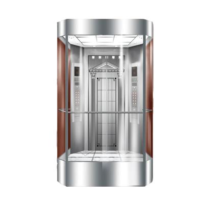 China As Related Products Details VOLKSLIFT Commercial Glass Elevators Glass Circular Automatic Lift for sale