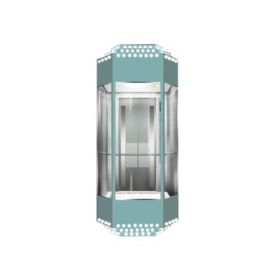 China Home Use / Hotel Circular Glass Cabin Panoramic Sightseeing Elevator For Hom Restaurant for sale