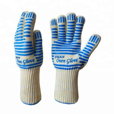 China Minimalist YULAN BBQ Cooking Glove 932 F Extreme Heat Resistant Oven Gloves For Cooking, Broiling, Baking Gloves for sale